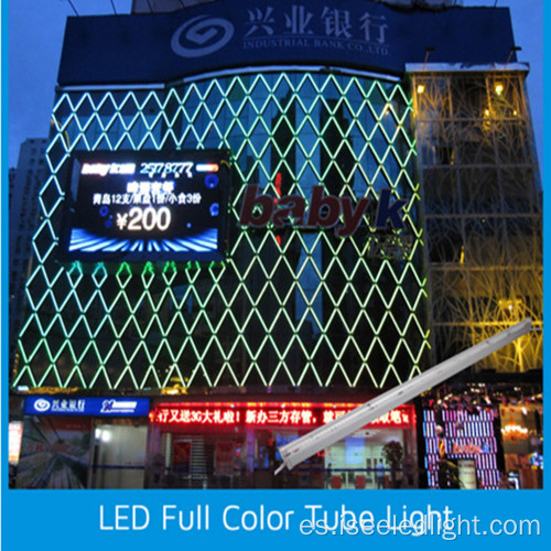 Edificio exterior LED con tubo ecualizador DMX